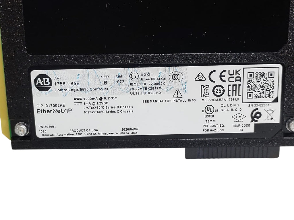 Allen Bradley 1756-l85e Controllogix 5580 (caja abierta)